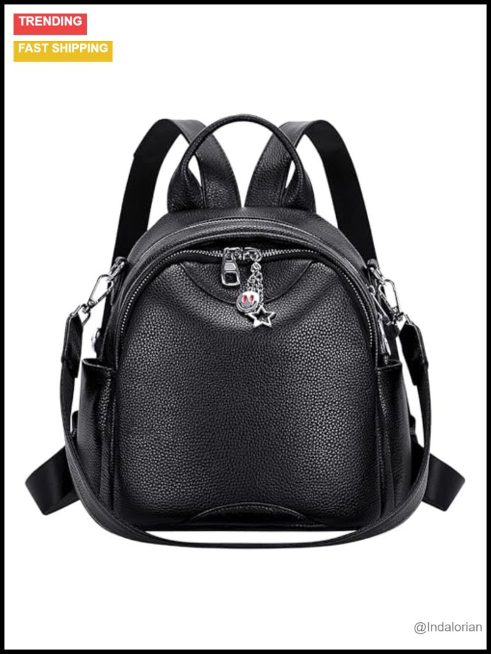 Genuine Leather Convertible Backpack Purse Women Small Shoulder Bag